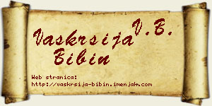 Vaskrsija Bibin vizit kartica